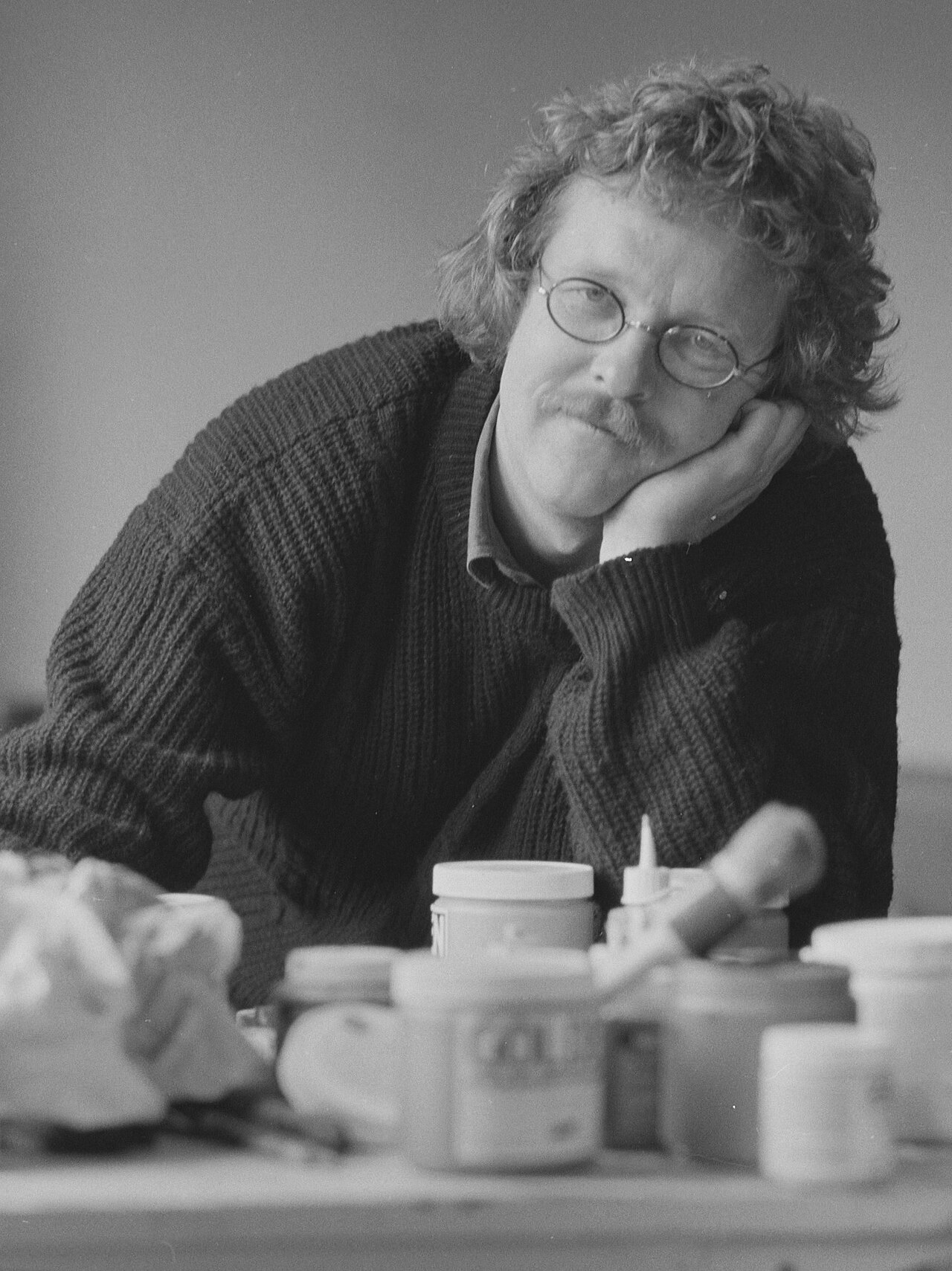 Evert van Hemert kunstenaar in 1991